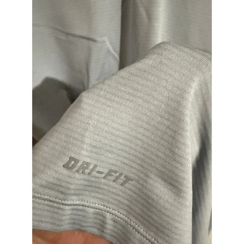 NIKE Tiger Woods‎ Collection Golf Polo Mens Dri-Fit L Gray Athleisure